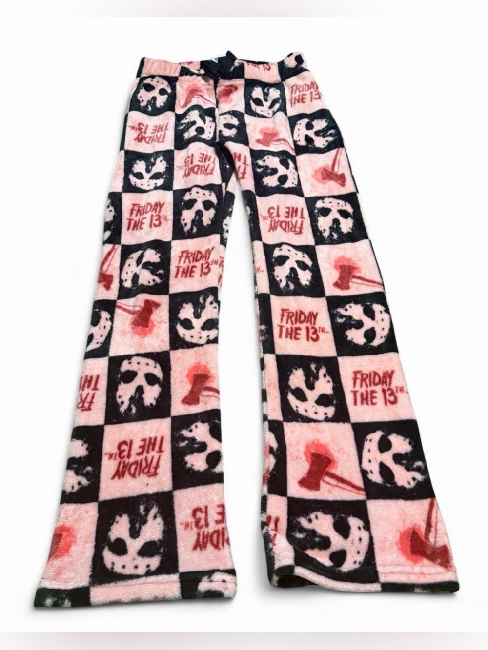 Friday The 13th Women's Pink & Black Fleece Pajama Pants